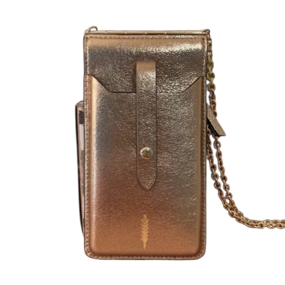 Thacker Metallic Gold Crossbody Phone Bag